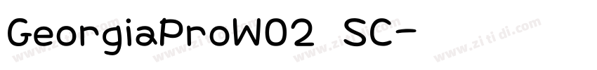 GeorgiaProW02 SC字体转换